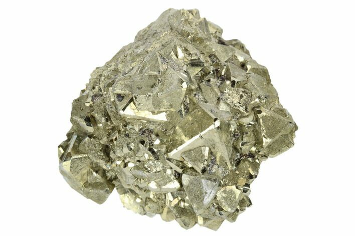 Octahedral Pyrite Crystal Cluster - Peru #173503